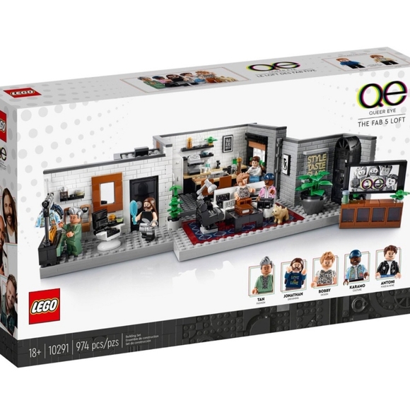Retired Queer Eye Lego- The Fab 5 Loft 10291 Building Kit - Picture 1 of 8